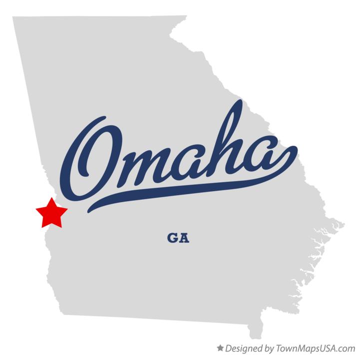 Map of Omaha Georgia GA