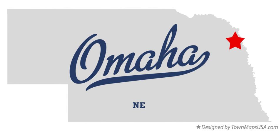 Map of Omaha Nebraska NE