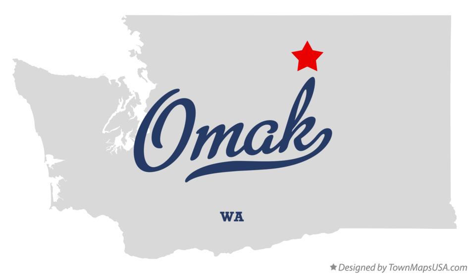 Map of Omak Washington WA