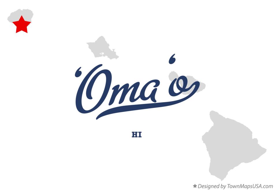 Map of ‘Ōma‘o Hawaii HI