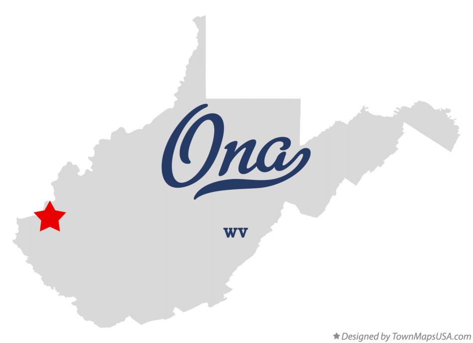 Map of Ona West Virginia WV