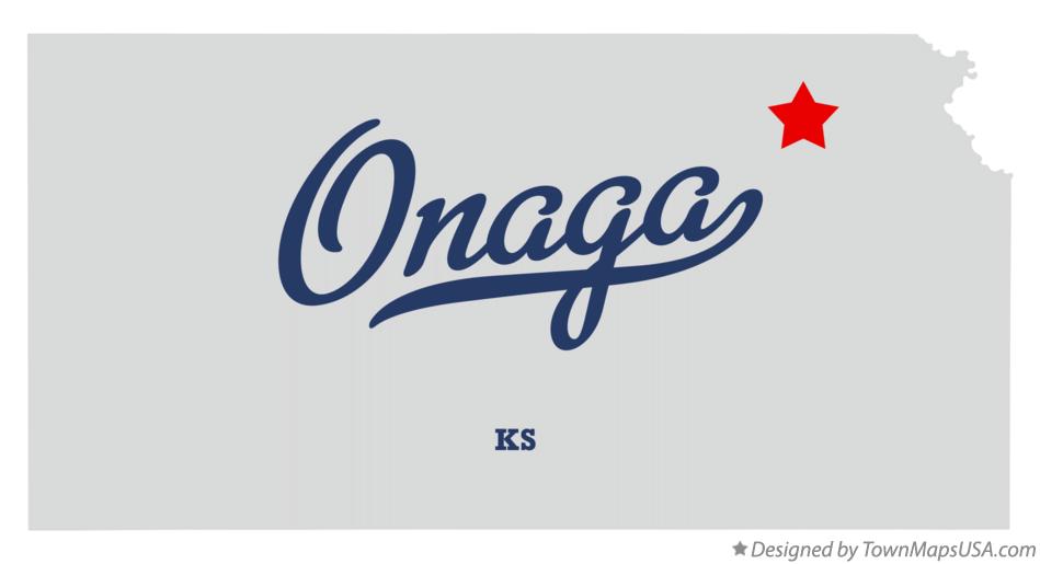 Map of Onaga Kansas KS