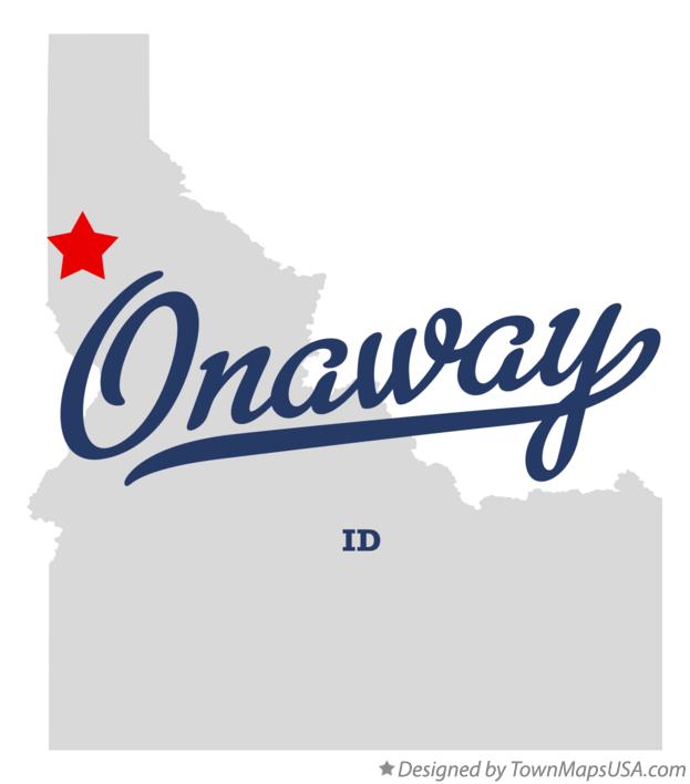 Map of Onaway Idaho ID