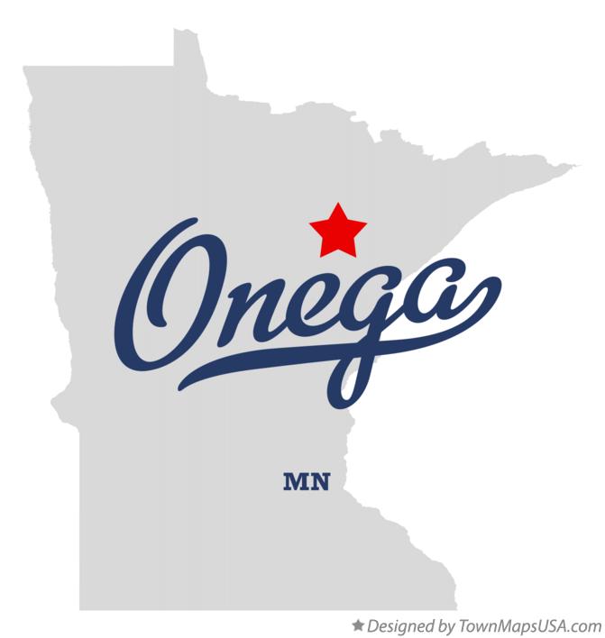 Map of Onega Minnesota MN