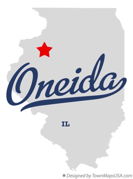 Map of Oneida Illinois IL