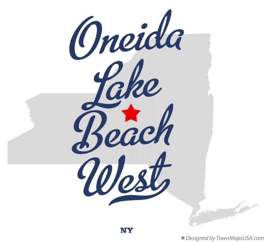 Map of Oneida Lake Beach West New York NY