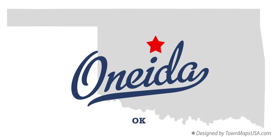 Map of Oneida Oklahoma OK
