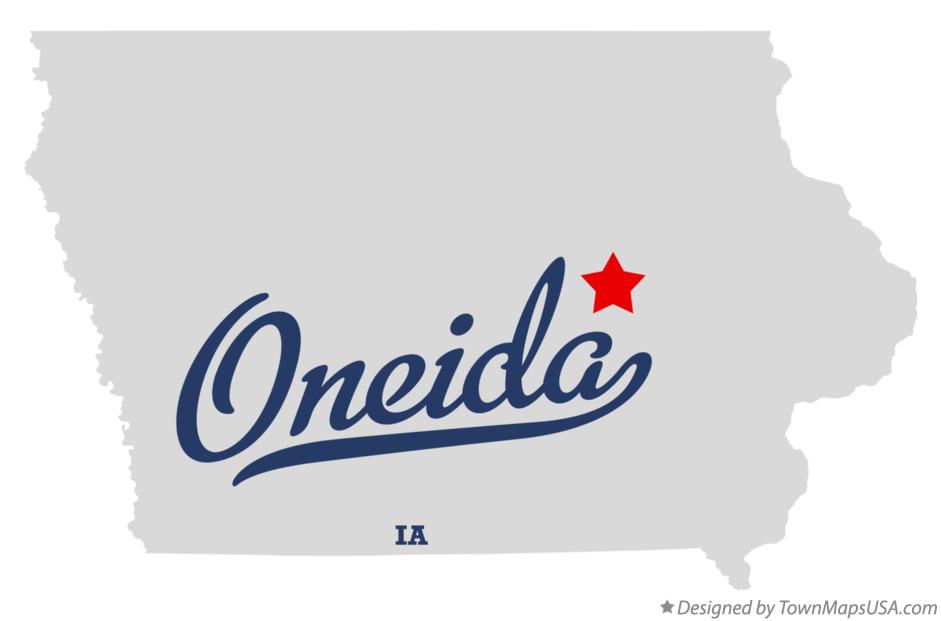 Map of Oneida Iowa IA