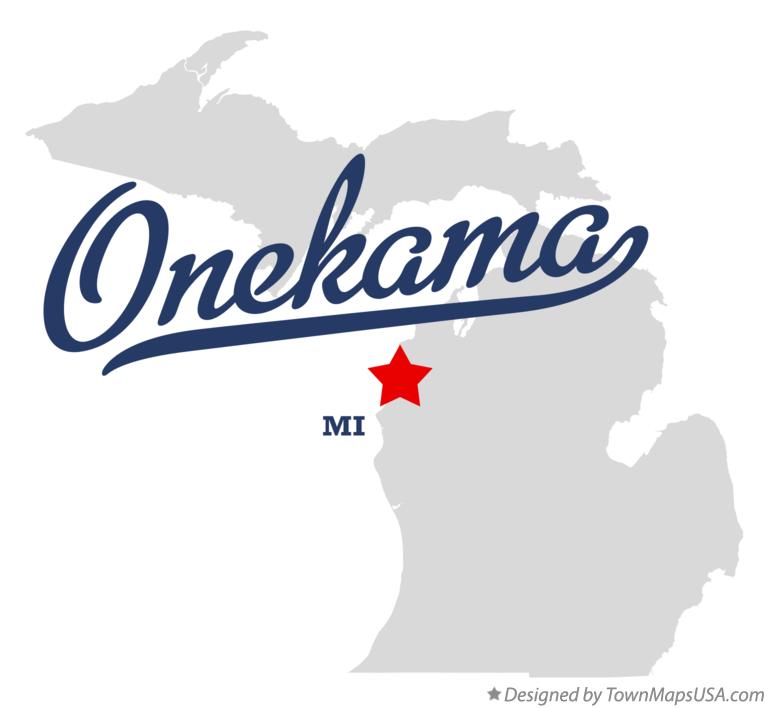 Map of Onekama Michigan MI