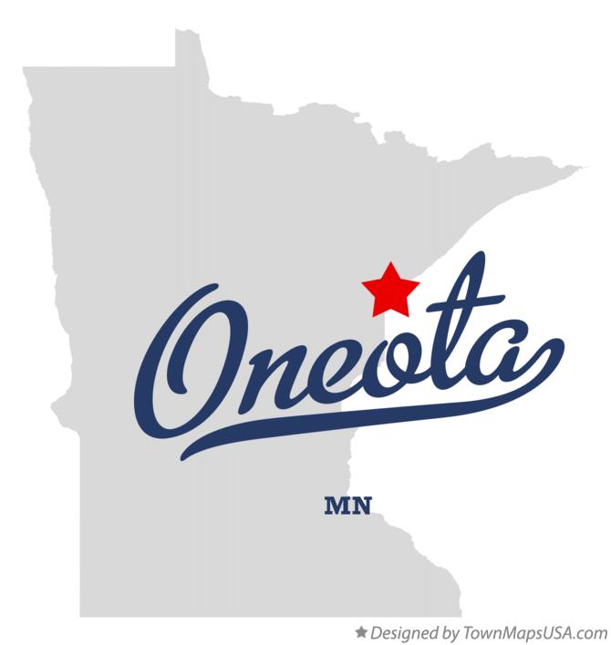 Map of Oneota Minnesota MN