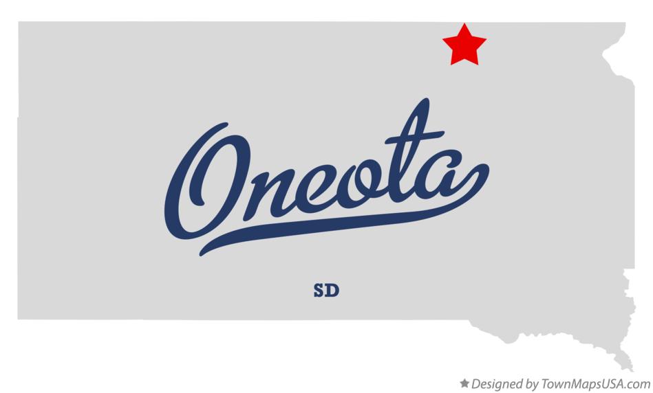 Map of Oneota South Dakota SD