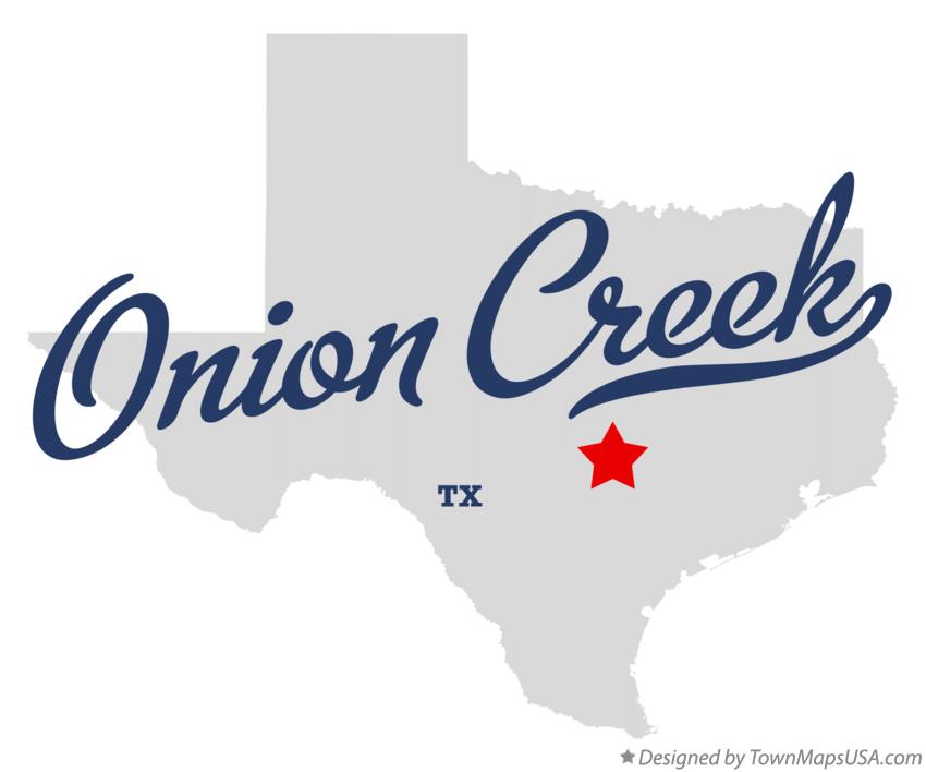 Map of Onion Creek Texas TX