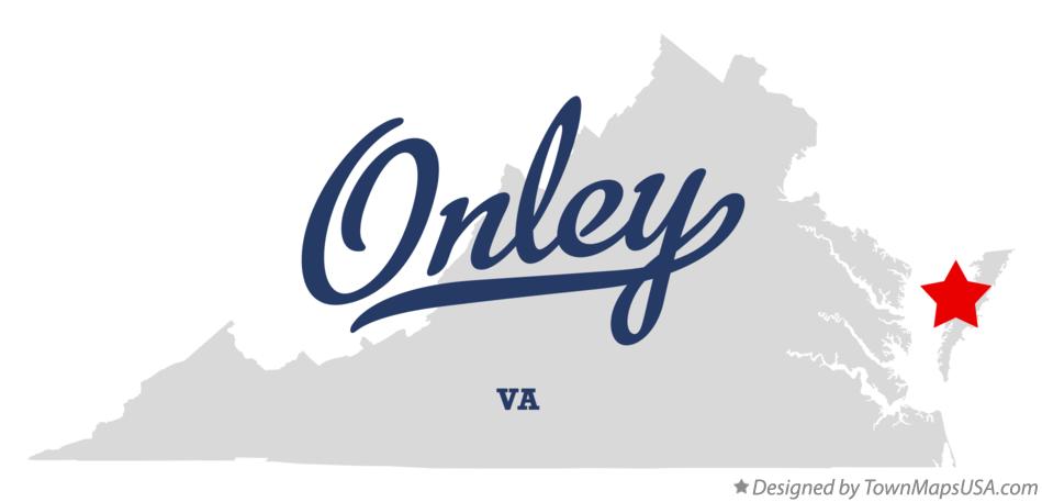 Map of Onley Virginia VA