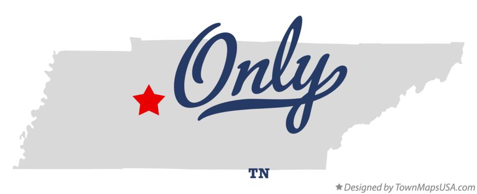 Map of Only Tennessee TN