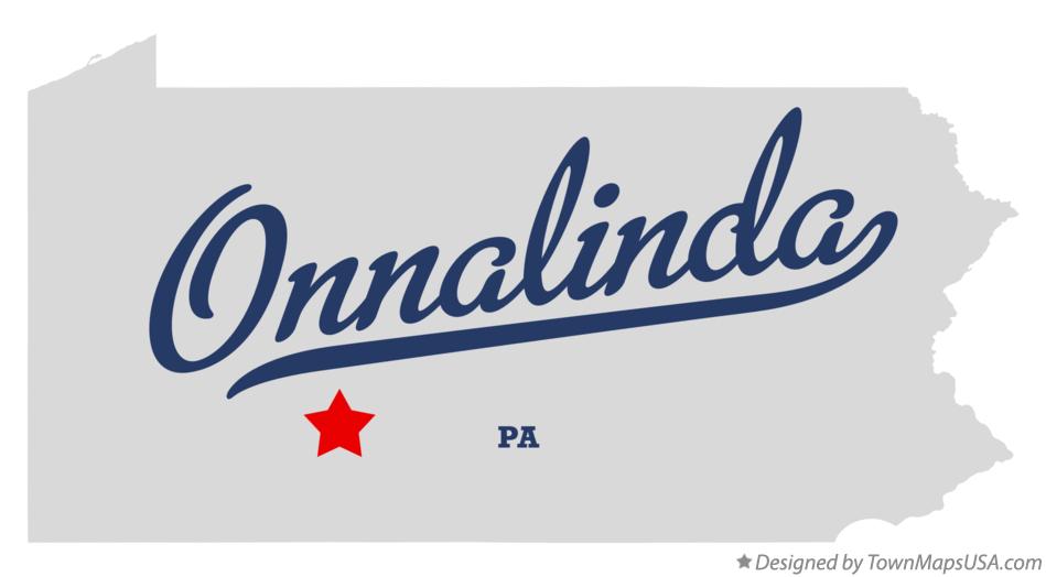 Map of Onnalinda Pennsylvania PA