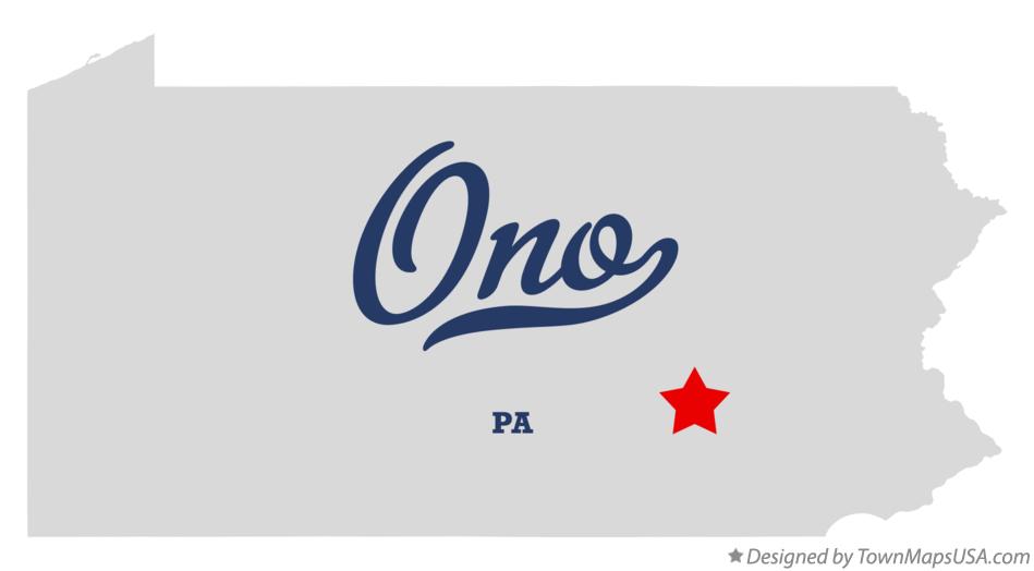 Map of Ono Pennsylvania PA