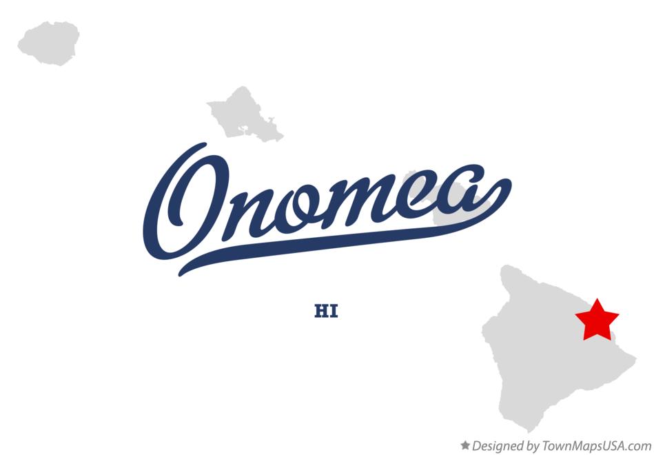 Map of Onomea Hawaii HI