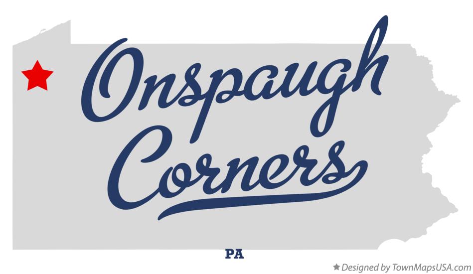 Map of Onspaugh Corners Pennsylvania PA