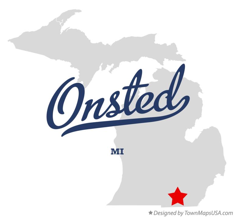 Map of Onsted Michigan MI