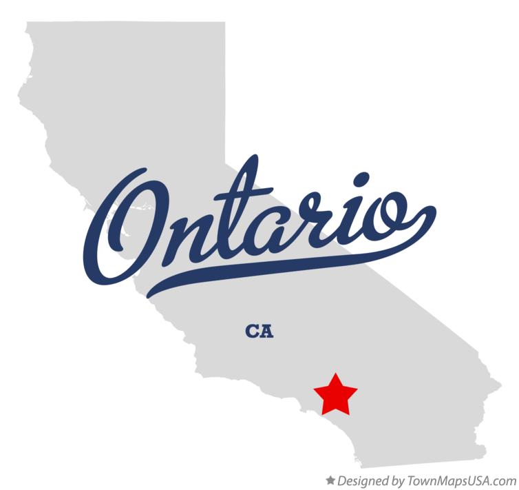 Map of Ontario California CA