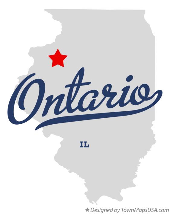 Map of Ontario Illinois IL