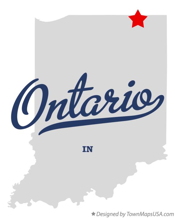 Map of Ontario Indiana IN