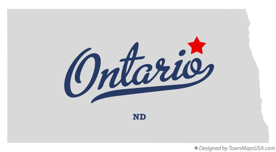 Map of Ontario North Dakota ND
