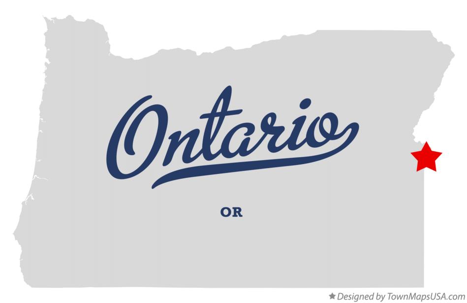Map of Ontario Oregon OR