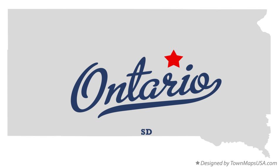 Map of Ontario South Dakota SD