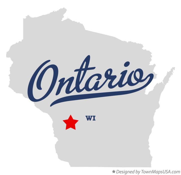 Map of Ontario Wisconsin WI