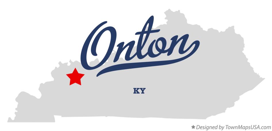Map of Onton Kentucky KY