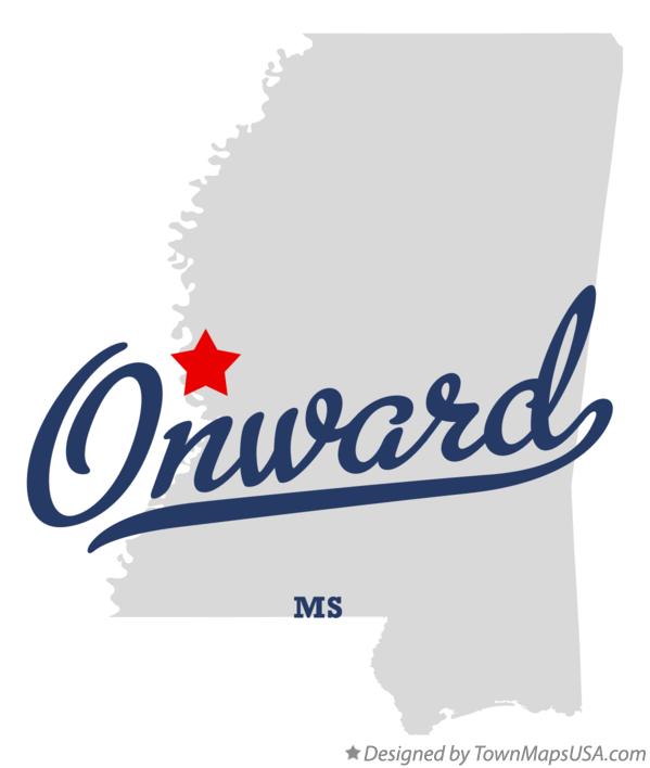 Map of Onward Mississippi MS