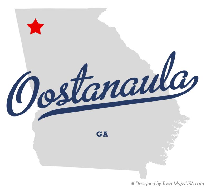 Map of Oostanaula Georgia GA