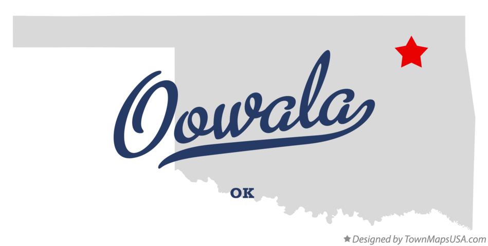 Map of Oowala Oklahoma OK