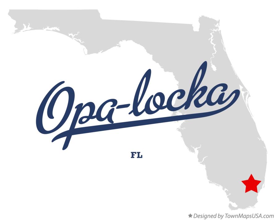 Map of Opa-locka Florida FL