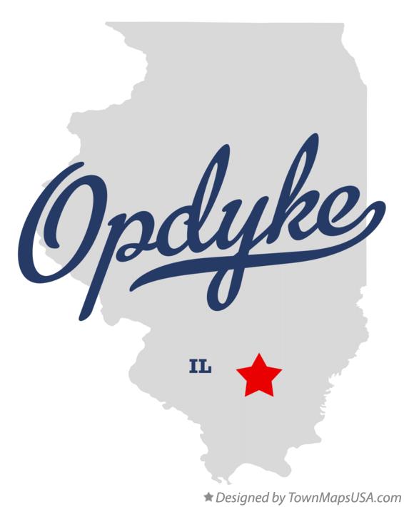 Map of Opdyke Illinois IL