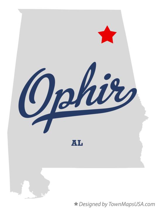 Map of Ophir Alabama AL