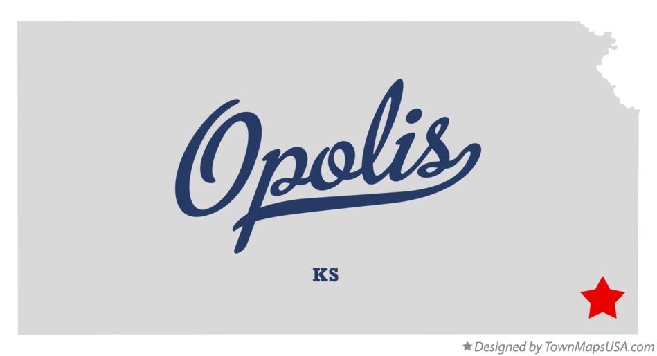 Map of Opolis Kansas KS