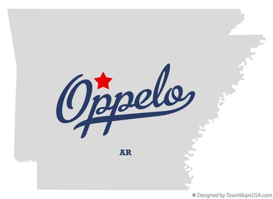 Map of Oppelo Arkansas AR