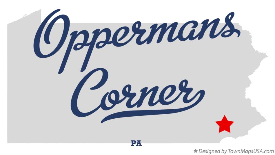 Map of Oppermans Corner Pennsylvania PA