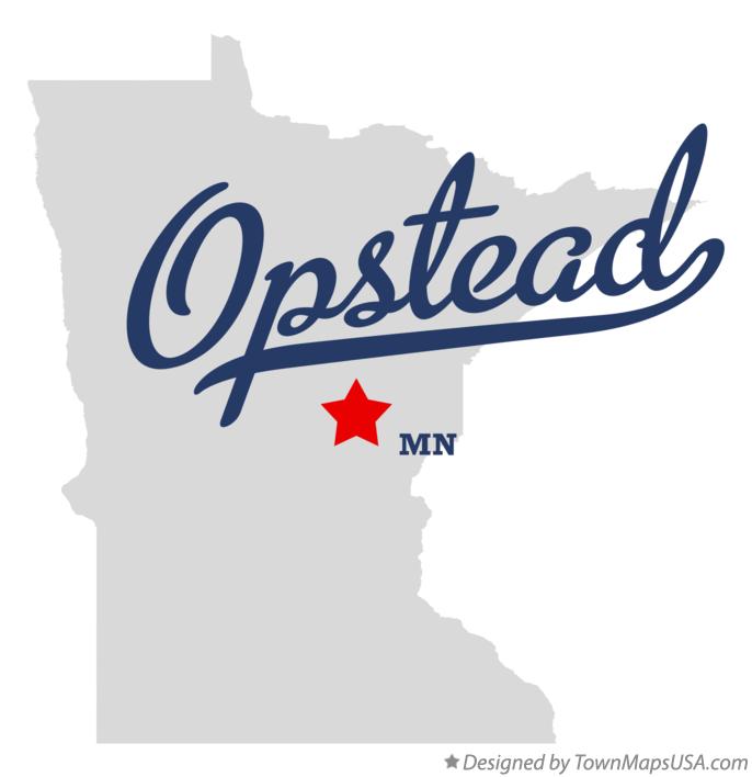 Map of Opstead Minnesota MN