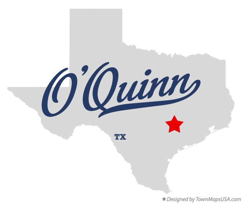 Map of O'Quinn Texas TX
