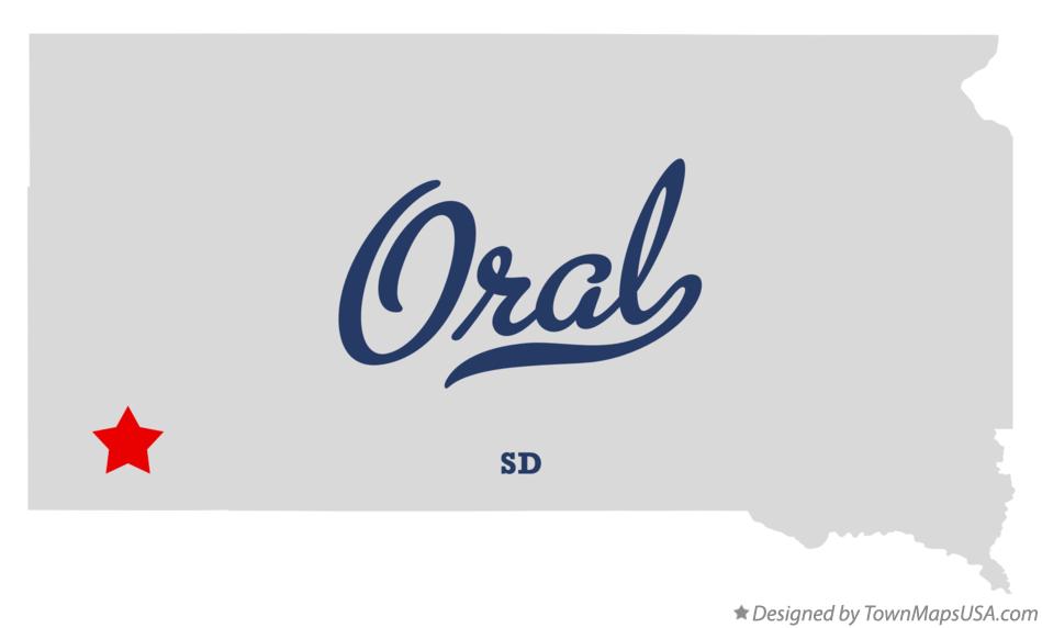 Map of Oral South Dakota SD