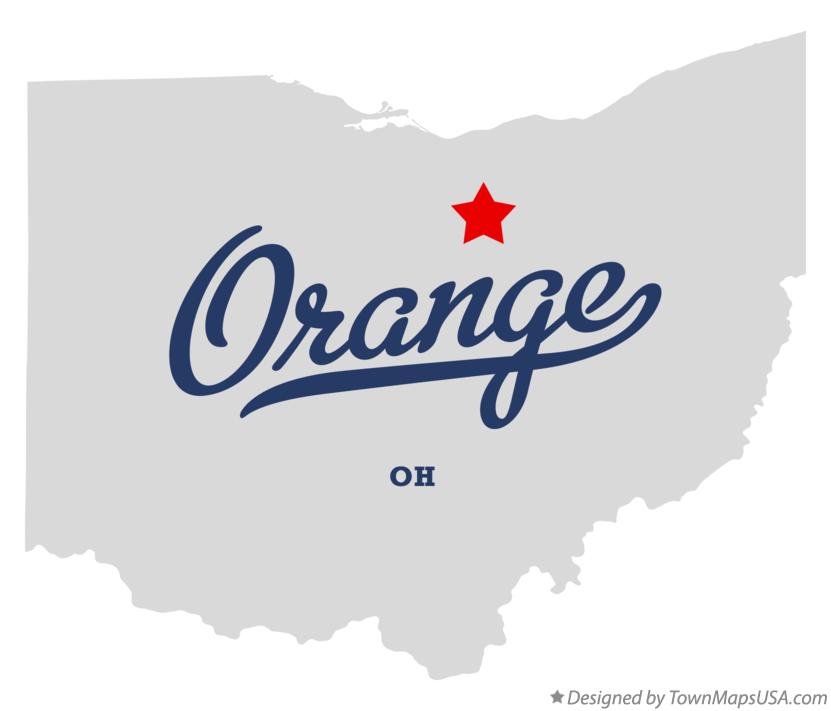 Map of Orange Ohio OH