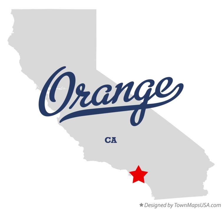 Map of Orange California CA