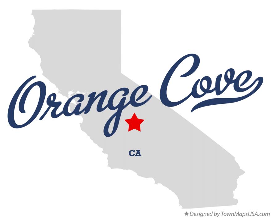 Map of Orange Cove California CA