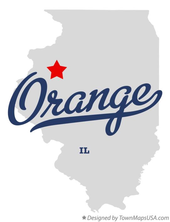 Map of Orange Illinois IL