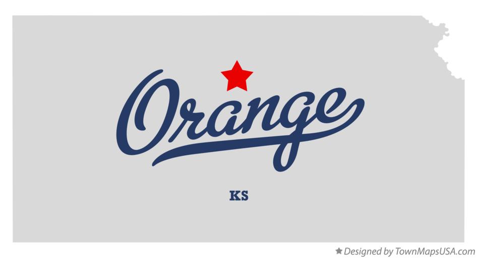 Map of Orange Kansas KS