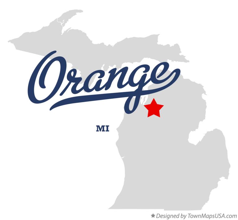Map of Orange Michigan MI