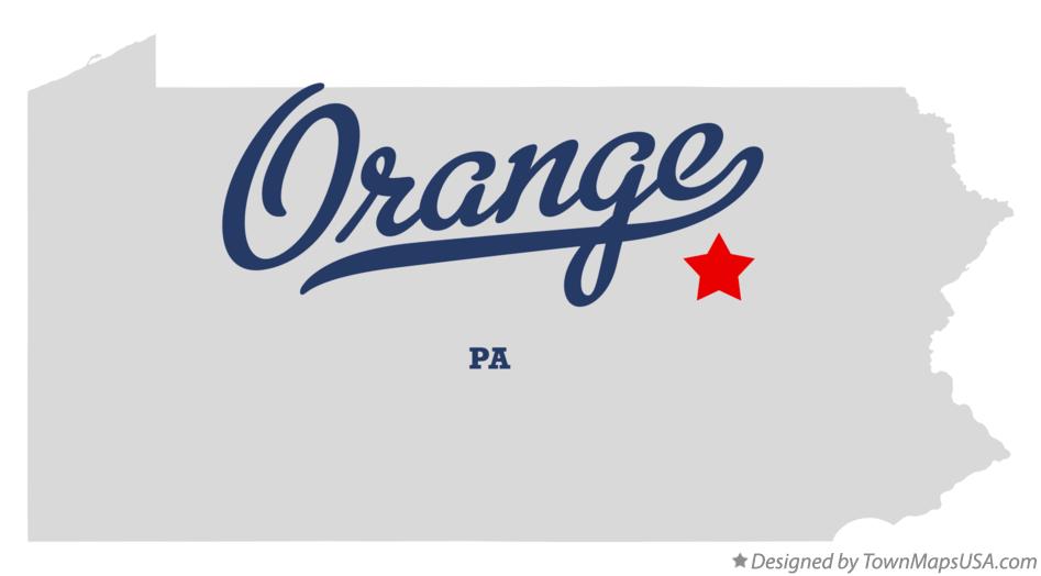 Map of Orange Pennsylvania PA